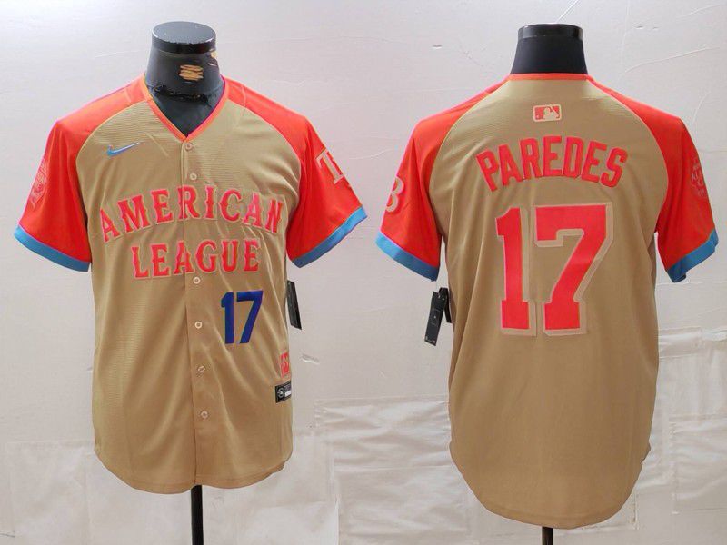 Men Tampa Bay Rays #17 Paredes Orange All star 2024 Nike MLB Jersey style 5->tampa bay rays->MLB Jersey